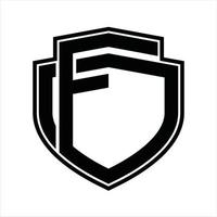 fd logo monogramma Vintage ▾ design modello vettore