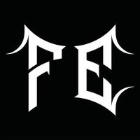 fe logo monogramma con astratto forma design modello vettore