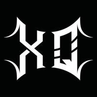 xq logo monogramma con astratto forma design modello vettore