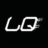 lq logo monogramma astratto velocità tecnologia design modello vettore