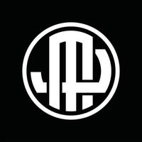 mj logo monogramma design modello vettore