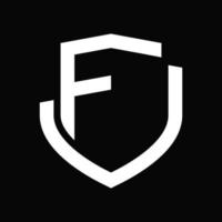 fj logo monogramma Vintage ▾ design modello vettore