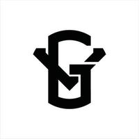 gv logo monogramma design modello vettore