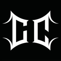 cc logo monogramma con astratto forma design modello vettore