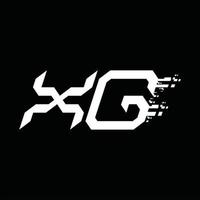 xg logo monogramma astratto velocità tecnologia design modello vettore