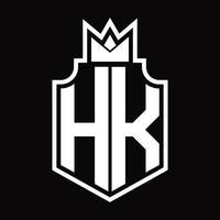 HK logo monogramma design modello vettore