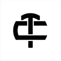 tc logo monogramma design modello vettore