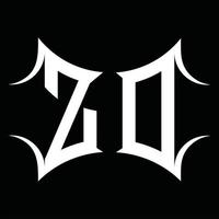 zd logo monogramma con astratto forma design modello vettore