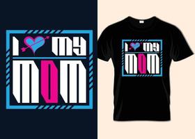 design t-shirt per la festa della mamma felice vettore