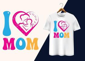 design t-shirt per la festa della mamma felice vettore