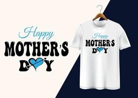 design t-shirt per la festa della mamma felice vettore