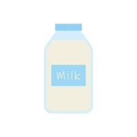 latte nel bottiglia. elementi per design latteria prodotti, logo azienda agricola, drogheria negozio, Salute cibo, eccetera. vettore piatto design illustrazione.