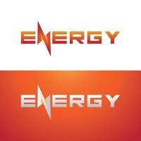 energia testo font dinamico logo con fulmine - moderno energia logo vettore