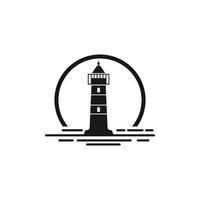 faro icona logo e vettore illustrazione faro Torre design