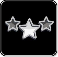 icona 3 stelle. relazionato per stelle simbolo. lucido stile. semplice design modificabile. semplice illustrazione. semplice vettore icone