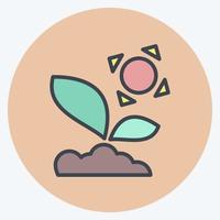 icona germoglio 3. relazionato per flora simbolo. colore compagno stile. semplice illustrazione. pianta. quercia. foglia. rosa vettore
