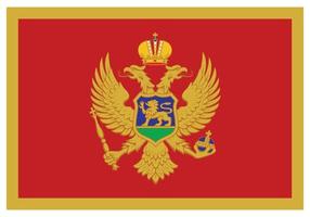 nazionale bandiera di montenegro - piatto colore icona. vettore
