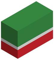 nazionale bandiera di ceceno repubblica - isometrico 3d resa. vettore