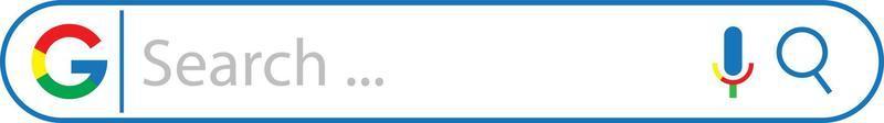 Google ricerca bar vettore su bianca sfondo