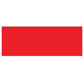nazionale bandiera di Polonia - piatto colore icona. vettore