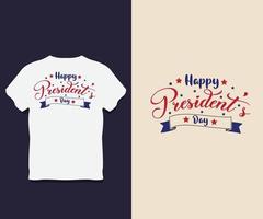 presidenti giorno tipografia maglietta design vettore