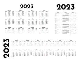 calendario per 2023 isolato su un' bianca sfondo vettore