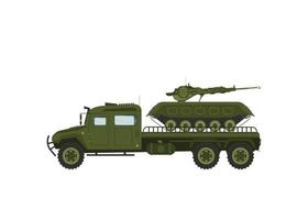 un' militare trattore veicolo trasporti un' cisterna. mezzi di trasporto di militare attrezzatura. vettore. vettore
