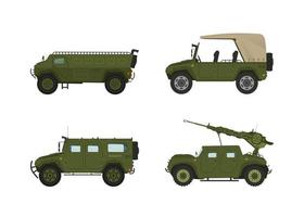 personale vettore veicolo trasporto nel militare guerra impostato collezione. vettore illustrazione per il tuo design