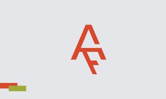 alfabeto lettere iniziali monogramma logo af, fa, a e f vettore