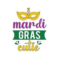 mardi gras carino maglietta design vettore