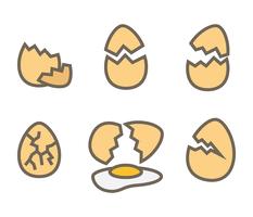 Icona di vettore dell'uovo rotto