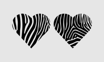 zebra cuore design vettore