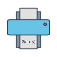 Stampa matematica foglio vettore icona