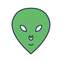 alieno viso vettore icona