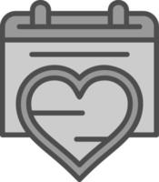 romantico Data vettore icona design