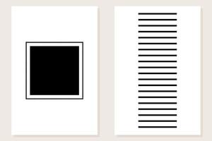 astratto minimalista nero e bianca monocromatico sfondo manifesto modello sfondo grafico arte modello vettore