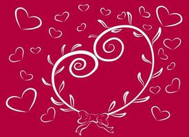 cuori San Valentino rosso vettore illustrazione