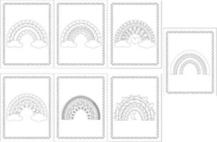 arcobaleno tracciato attività fogli di lavoro vettore