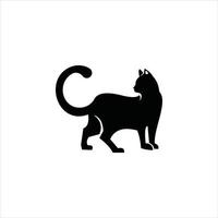gatto vettore silhouette animale nero illustrazione