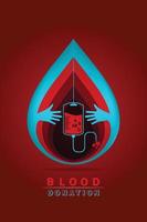logotipo sangue donazione vettore