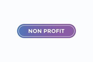 non profitto pulsante vectors.sign etichetta discorso bolla non profitto vettore