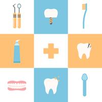 Icone vettoriali gratis cura dei denti