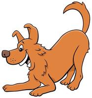 cartone animato giocoso cane carattere animale vettore