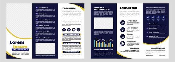 minimalista attività commerciale digitale marketing trifold opuscolo modello vettore