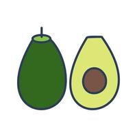 avocado vettore icona