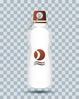 icona di mock-up branding bottiglia d'acqua vettore
