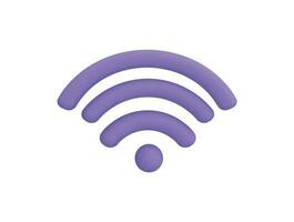 Wi-Fi segnale connessione e Rete simbolo con 3d vettore icona cartone animato minimo stile