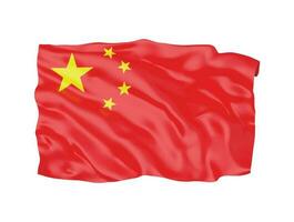 3d Cina bandiera nazionale cartello simbolo vettore