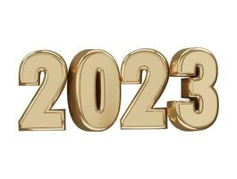 realistico 3d interpretazione 2023 nuovo anno testo effetto vettore