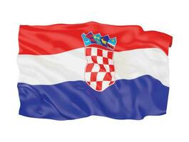 3d Croazia bandiera nazionale cartello simbolo vettore